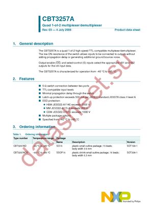 CBT3257ADS-T datasheet  