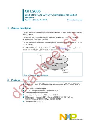 GTL2005PW-T datasheet  