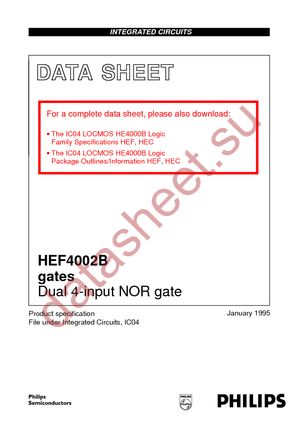 HEF4002BTD-T datasheet  