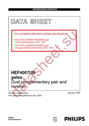 HEF4007UBPN datasheet  
