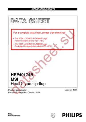 HEF40174BTD-T datasheet  