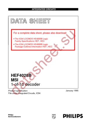 HEF4028BPN datasheet  
