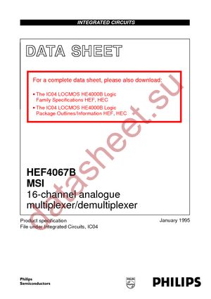 HEF4067BTD-T datasheet  