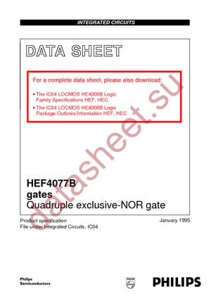 HEF4077BTD datasheet  