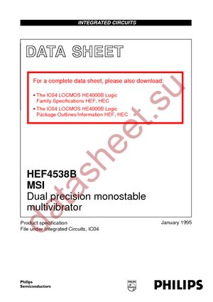 HEF4538BTD-T datasheet  