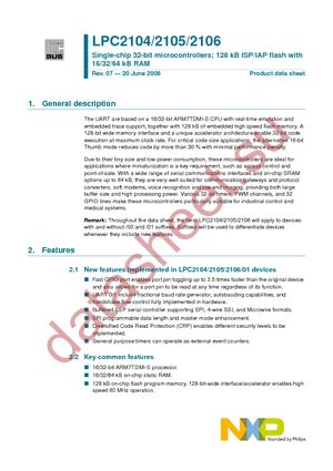 LPC2106FHN48-S datasheet  