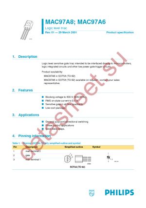 MAC97A8 datasheet  