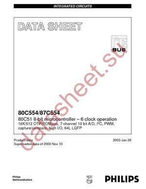 P80C554SFBD datasheet  