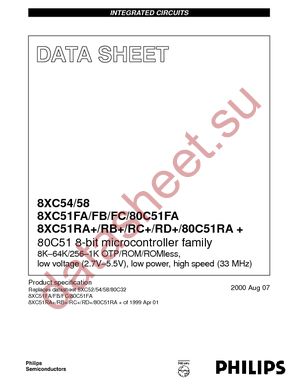 P87C51FB-4A datasheet  