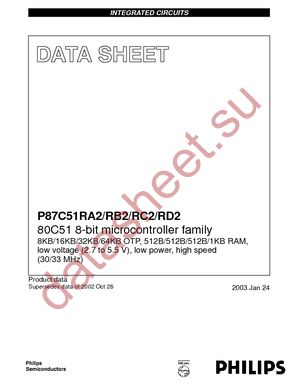 P87C51RB2BBD datasheet  