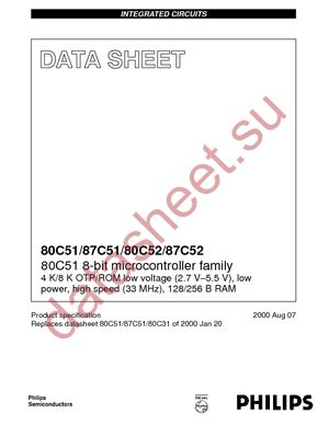 P87C51SBAA datasheet  