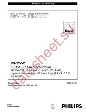 P87C552SBAA datasheet  