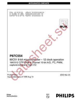 P87C554SBAA datasheet  