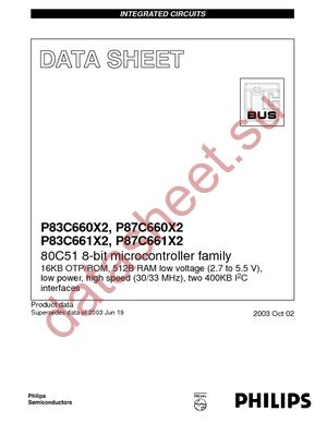 P87C660X2BBD datasheet  