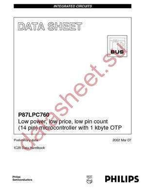 P87LPC760BDH datasheet  