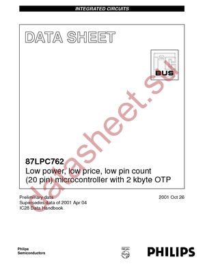 P87LPC762BD datasheet  