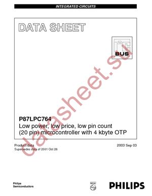 P87LPC764BDH datasheet  
