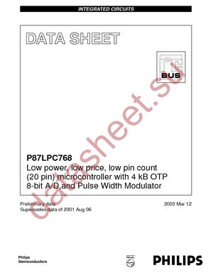 P87LPC768BD datasheet  
