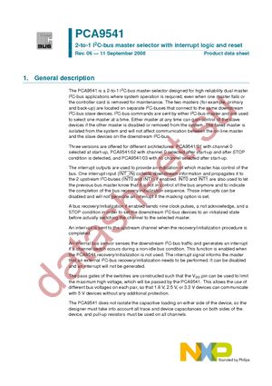 PCA9541PW/03-T datasheet  