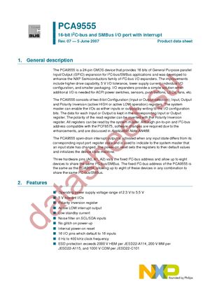 PCA9555N datasheet  