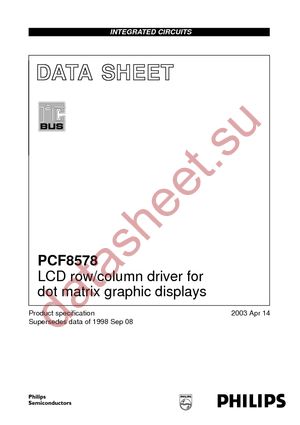 PCF8578H/1-T datasheet  
