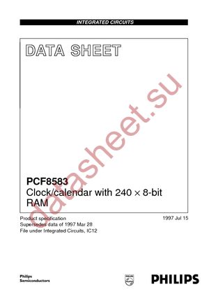 PCF8583TD-T datasheet  