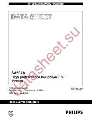 SA604AD/01 datasheet  