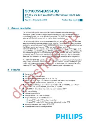 SC16C554BIBM datasheet  