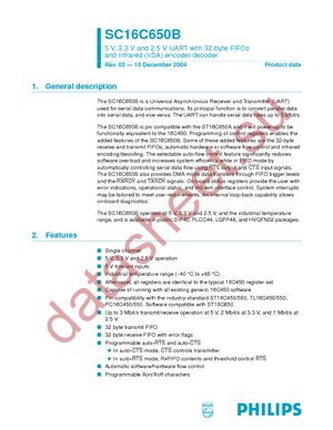 SC16C650BIBS-S datasheet  