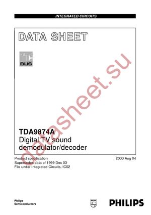 TDA9874AHB datasheet  