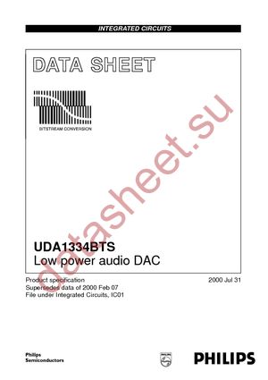 UDA1334BTSDH datasheet  