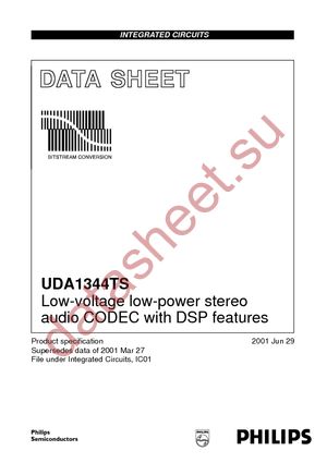 UDA1344TSDB-T datasheet  