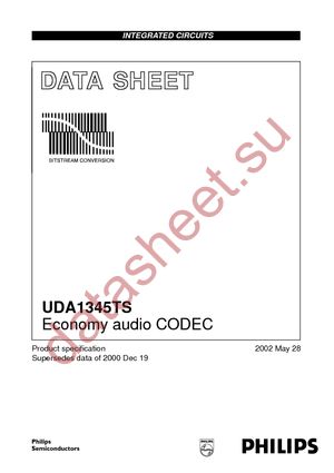 UDA1345TSDB-T datasheet  
