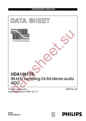 UDA1361TSDK-T datasheet  