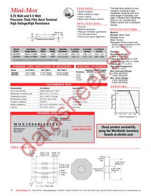 MOX-200001006JE datasheet  