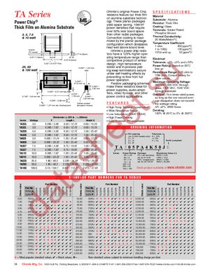 TA025PW250RJ datasheet  