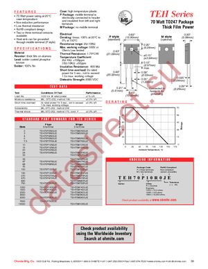 TEH70M47R0JE datasheet  