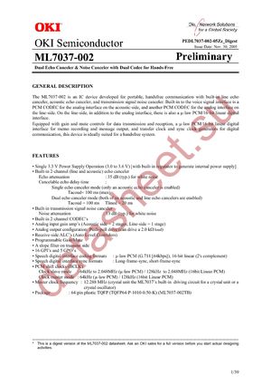 ML7037-002TBZ03A datasheet  