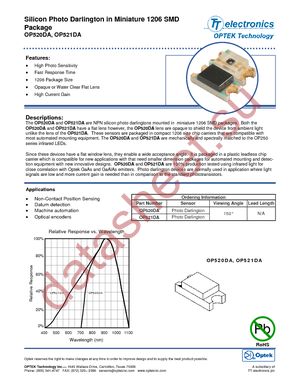 OP521DA datasheet  