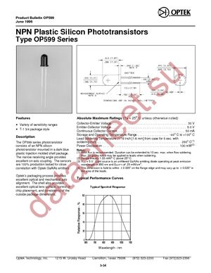 OP599A datasheet  