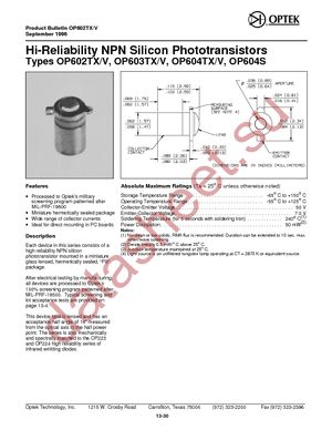 OP604TX datasheet  