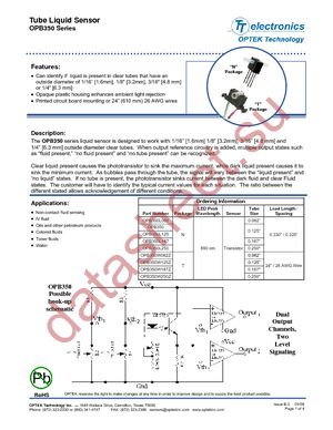 OPB350W062Z datasheet  