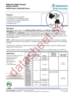 OPB744WZ datasheet  