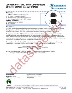 OPIA603ATR datasheet  