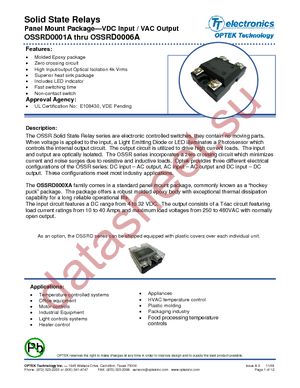 OSSRD0002A datasheet  