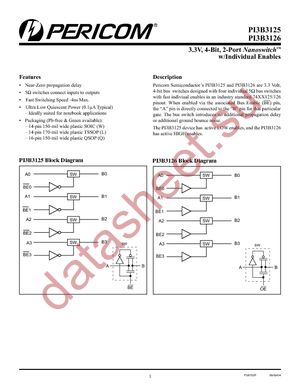 PI3B3125QEX datasheet  