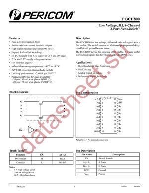 PI3CH800LEX datasheet  