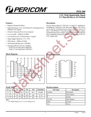 PI3L100LEX datasheet  