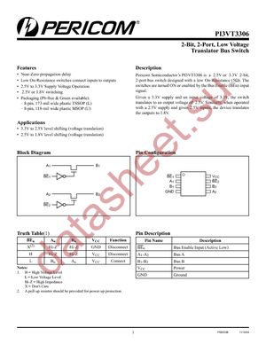 PI3VT3306UEX datasheet  