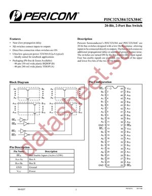 PI5C32X384AEX datasheet  